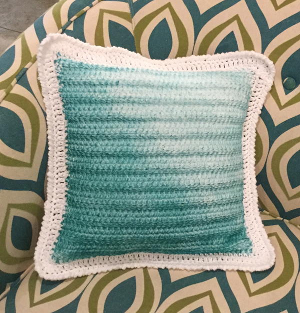 Tinted Crochet Pillow