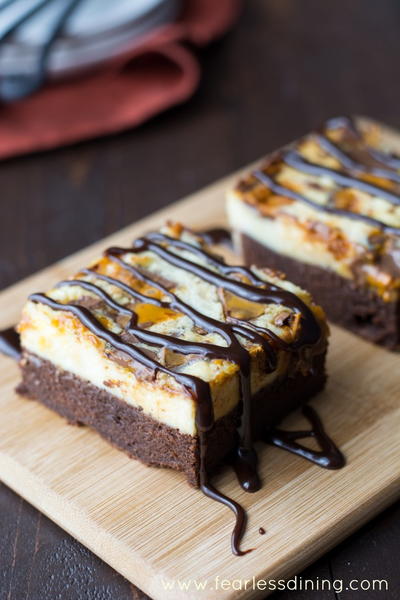 Butterfinger Cheesecake Brownie Bars
