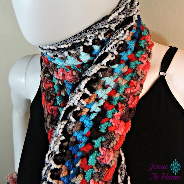 Beautiful Bohemian Crochet Scarf