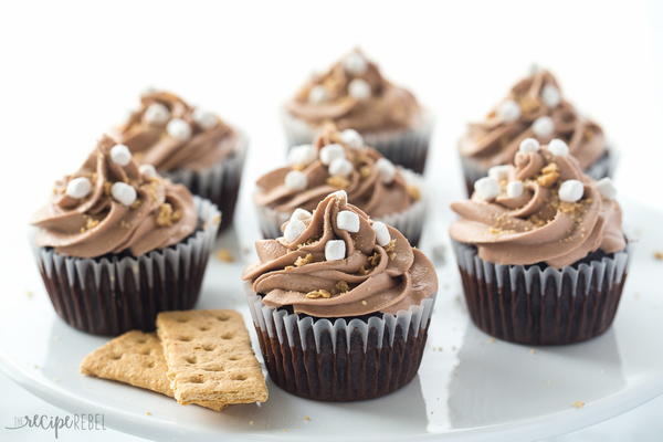 Smores Nutella Cupcakes