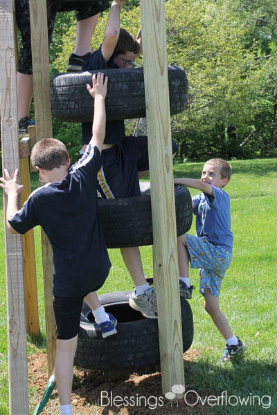 DIY Tire Climbing Tower