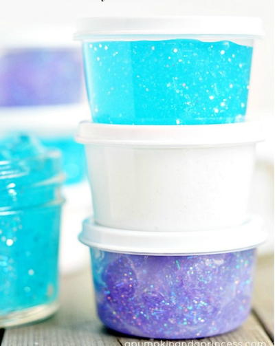 Frozen-Inspired Glitter Slime