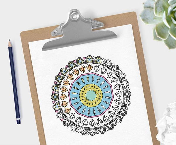 Relaxing Mandala Coloring Pages