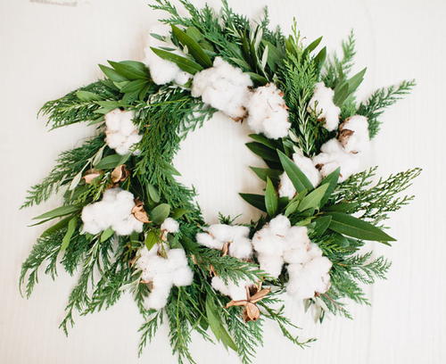 Cotton and Copper Wedding Wreath
