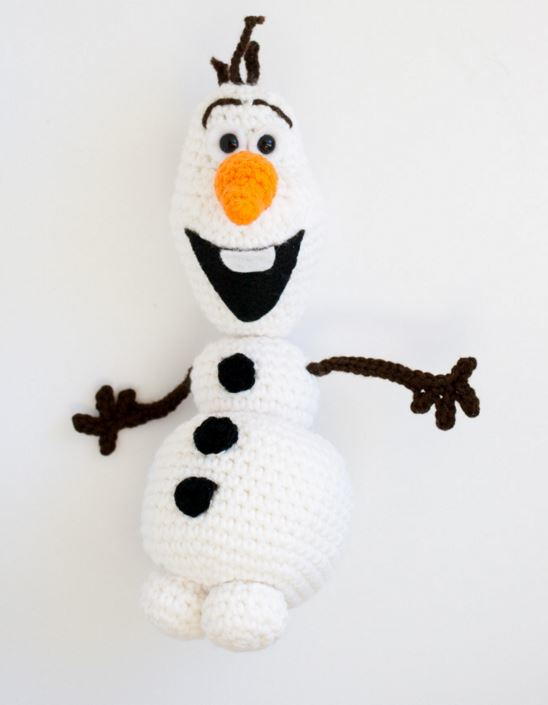 olaf from frozen crochet pattern allfreechristmascrafts com