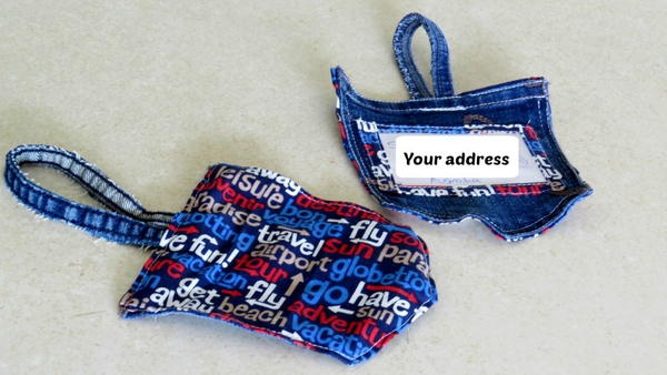 Luggage Tags from Jeans Pockets