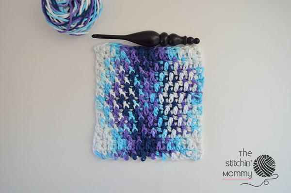 Crinkle Stitch Crochet Dishcloth