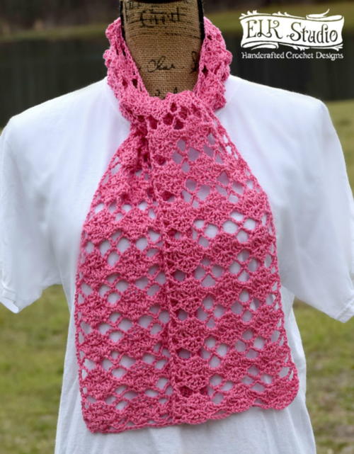 Sweet Pink Spring Scarf