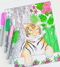 Eye of the Tiger Coloring Page | FaveCrafts.com
