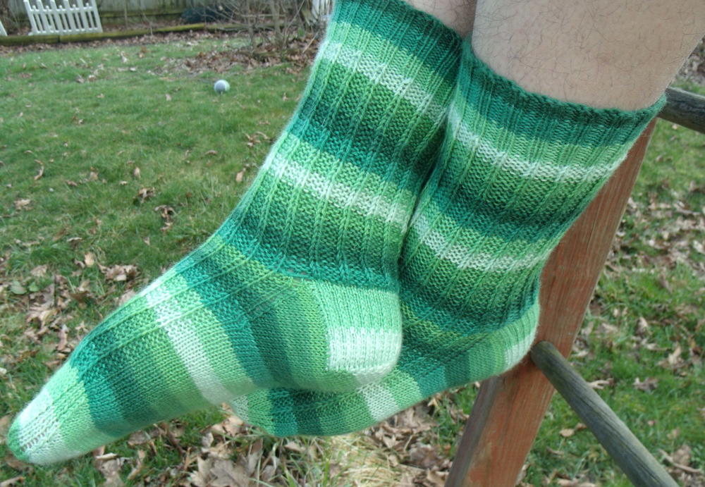 Easy Two-needle Flat Socks