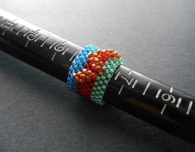 Peyote Stitch Cluster Ring