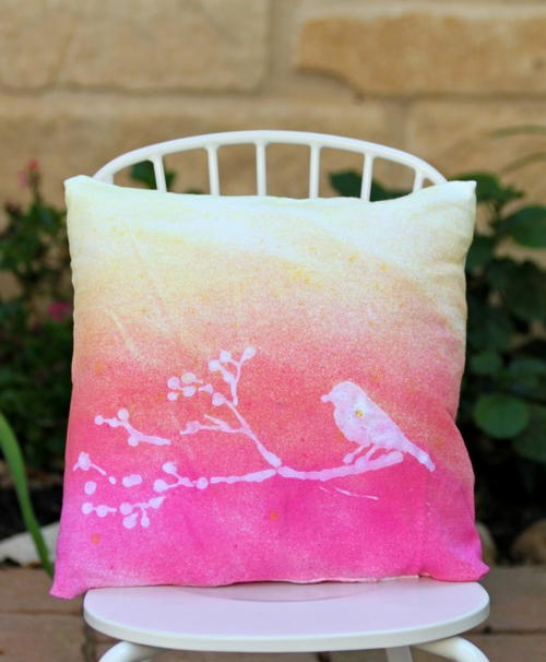 Spring Stencil DIY Tie Dye