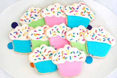 Ice Cream Shaped Cupcake Cookies