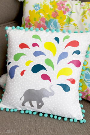 Wild Elephant DIY Pillow