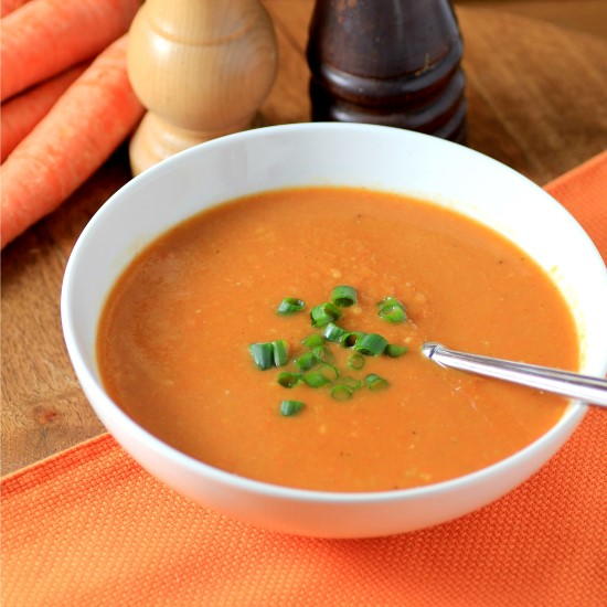 Creamy Vegan Moorish Spiced Roasted Carrot Soup