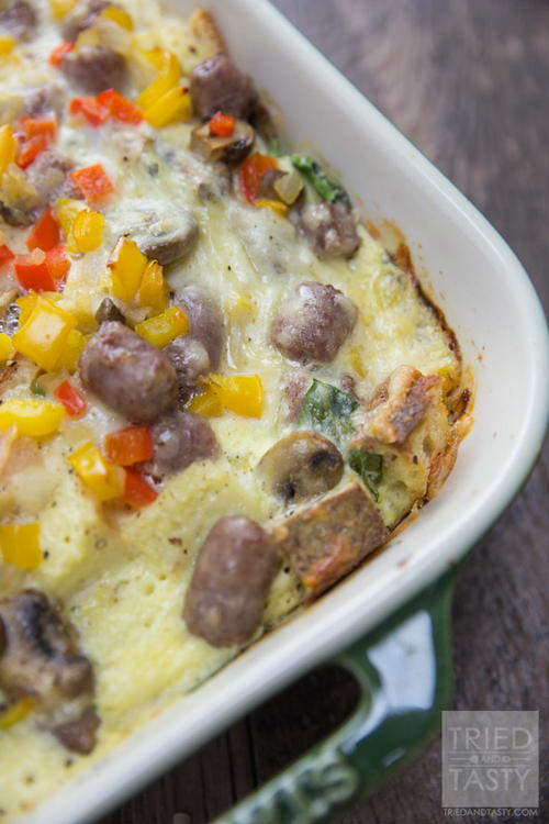 Sausage & Veggie Lovers Breakfast Casserole
