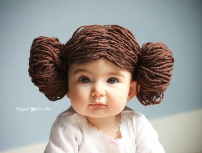 Princess Leia-Inspired Yarn Wig