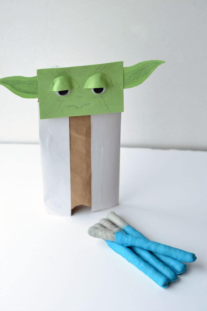 Yoda Paper Bag Puppet | AllFreeKidsCrafts.com Yoda Paper Bag Puppet | AllFreeKidsCrafts.com