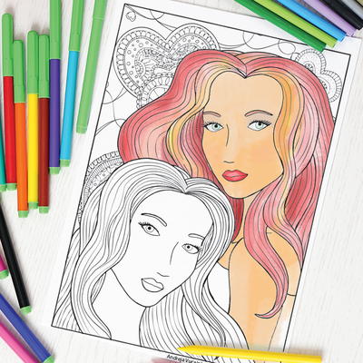 Best Friends Coloring Page