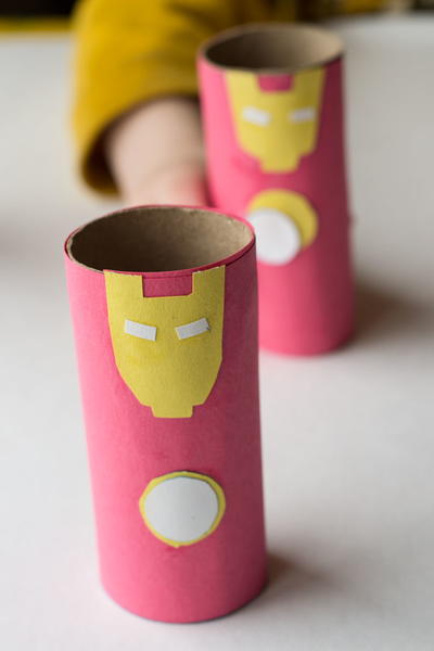 Iron Man-Inspired Paper Tube Craft