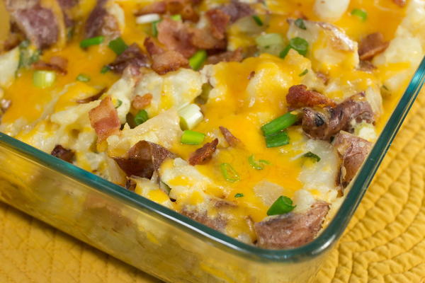 Cheesy Loaded Twice Baked Potato Casserole