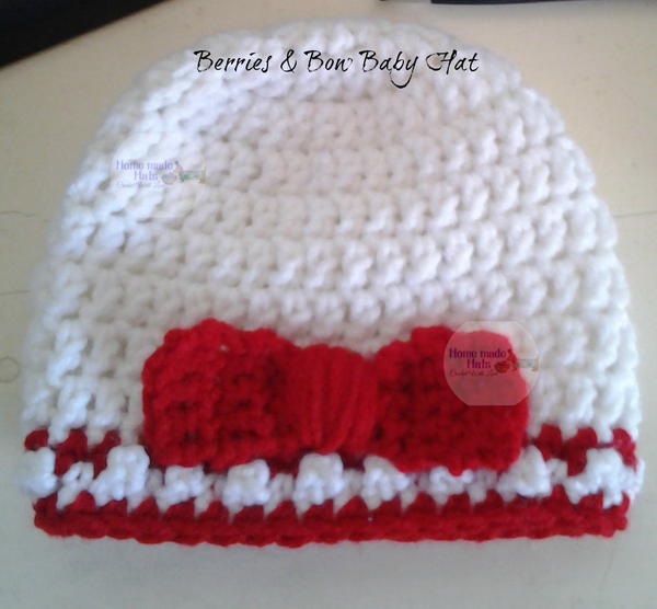 Berries & Bow Baby Hat