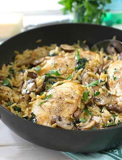 Creamy Chicken and Mushroom One Pot Meal