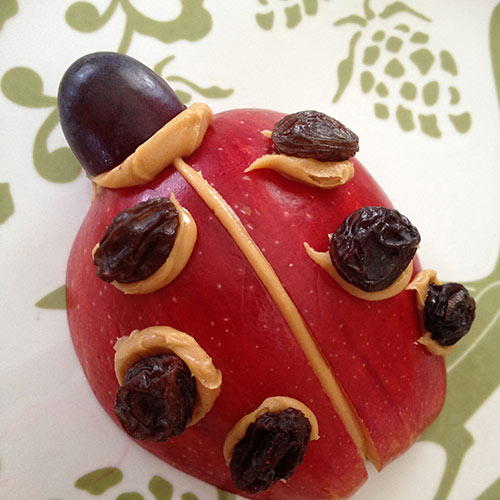 Yummy Ladybug Healthy Snack