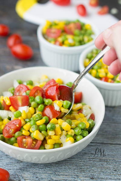 Marinated English Pea and Corn Salad