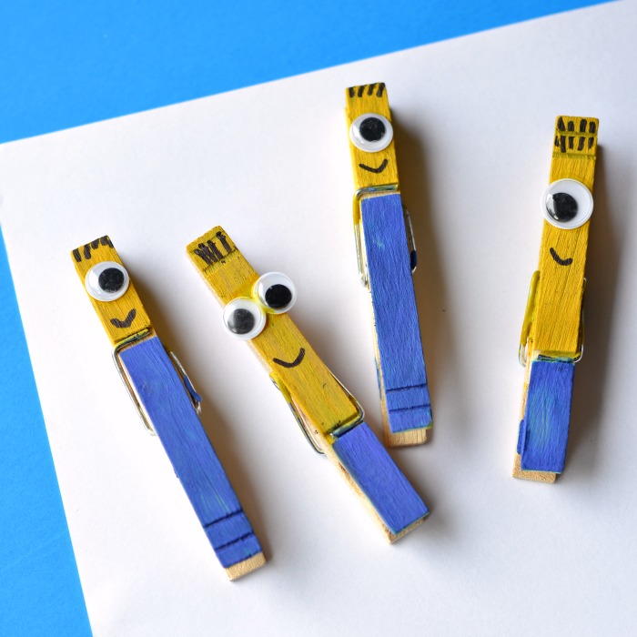 Minions Clothespin Craft