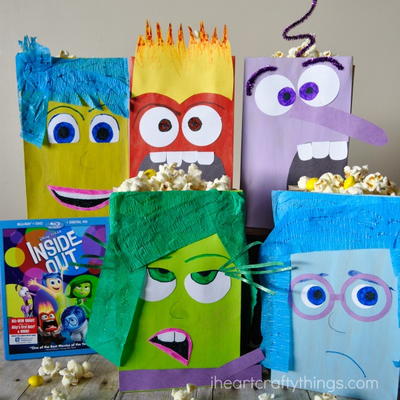 Inside Out-Inspired Popcorn Boxes