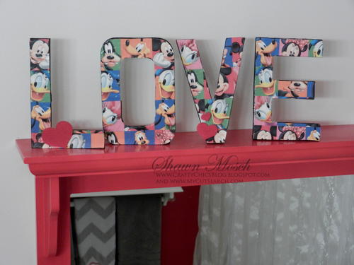 Disney Love Decorative Letters