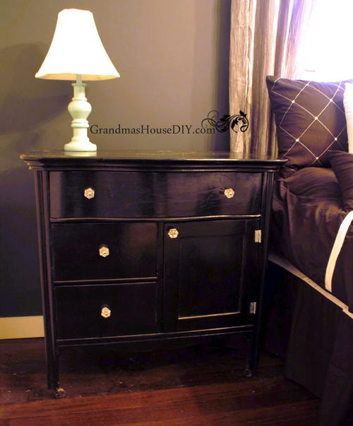 Repurposed Wash Stand DIY Bedside Table