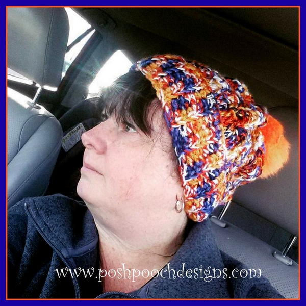 Fuzzy Top Broncos Colors Beanie