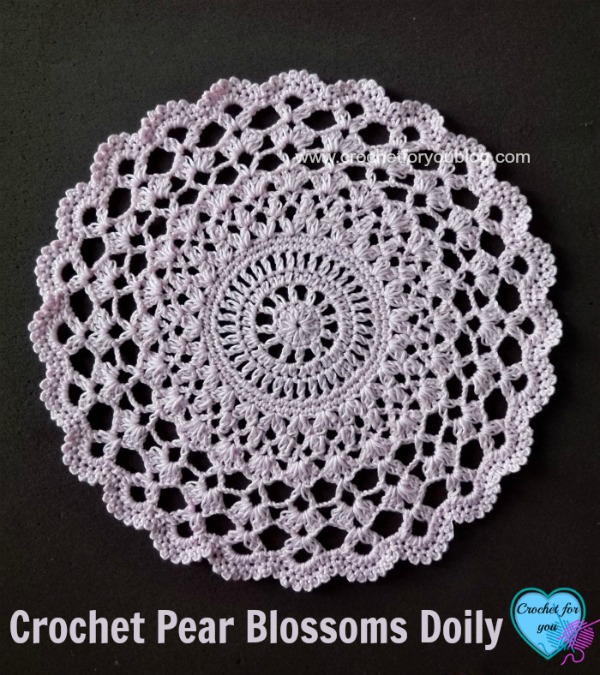 Pear Blossums Crochet Doily