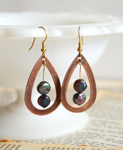 Iridescent Drop DIY Wire Earrings