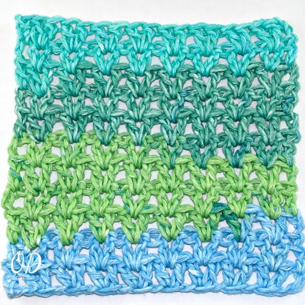 V Stitch Dishcloth