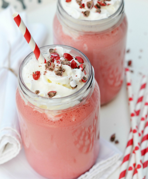 Valentine's Red Velvet Cake Milkshakes