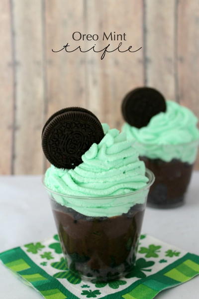 St. Patrick's Day Mint Oreo Trifle