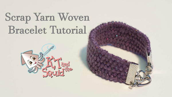 Scrap Yarn Crochet Bracelet