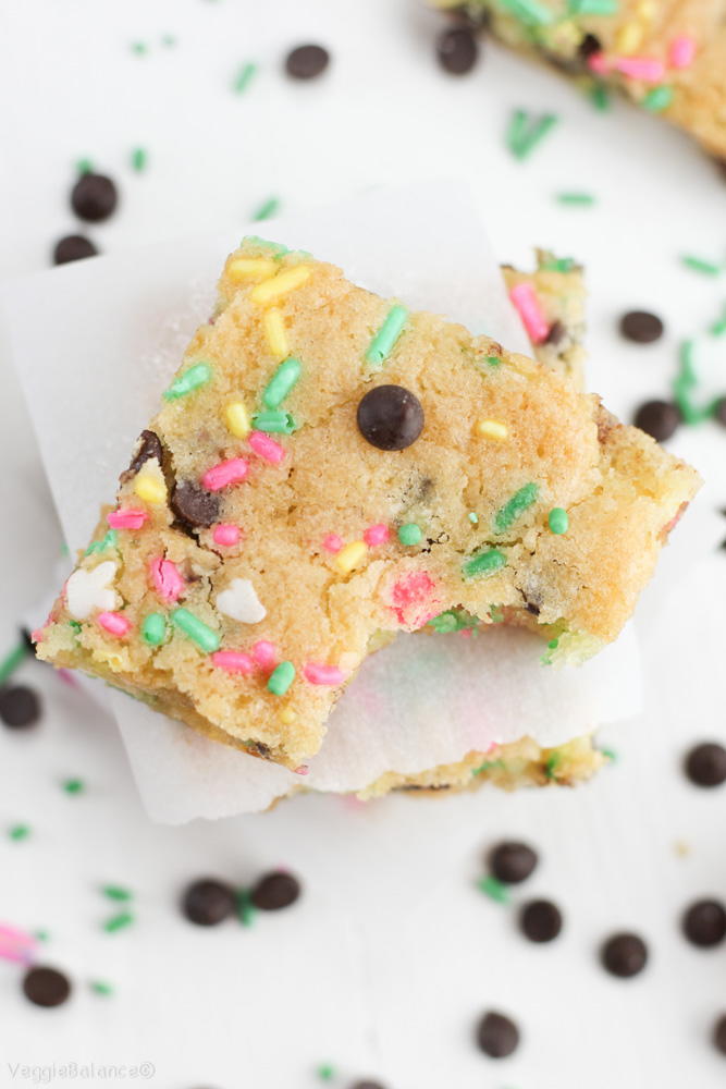 Kooky Cake Batter Blondies | FaveGlutenFreeRecipes.com