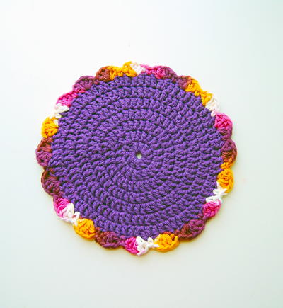 Floral Crochet Dishcloth Pattern