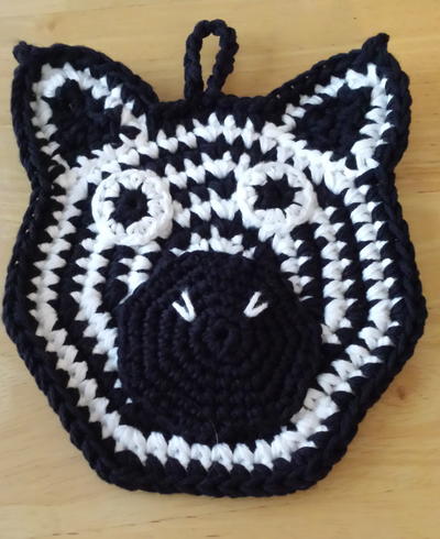 Zig-Zag Zebra Crochet Potholder