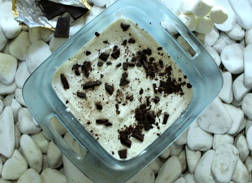 Millionair's  Chocolate Chunk Marshmallow Fluff Cake