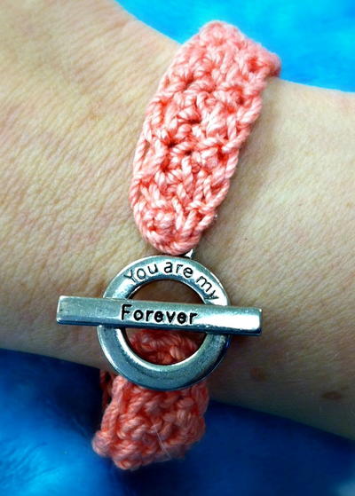 Forever in Love Crochet Bracelet