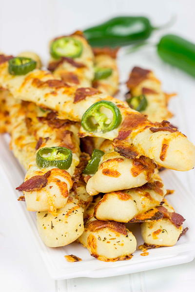 Bacon Jalapeno Cheesy Breadsticks