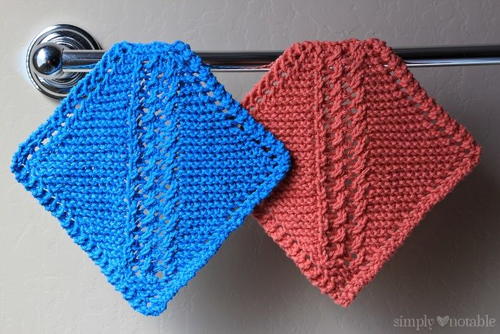Grandmother S Diagonal Lace Washcloth Allfreeknitting Com Grandmother S Diagonal Lace Washcloth Allfreeknitting Com