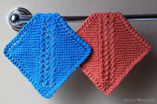 Grandmother's Diagonal Lace Washcloth