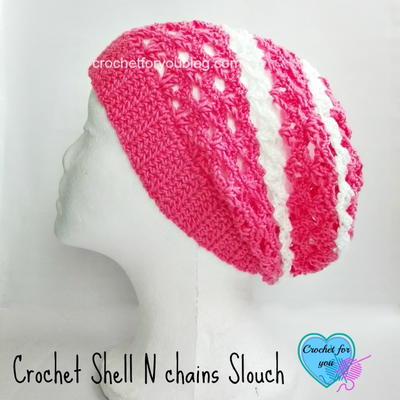 Crochet Shell N Chains Slouch