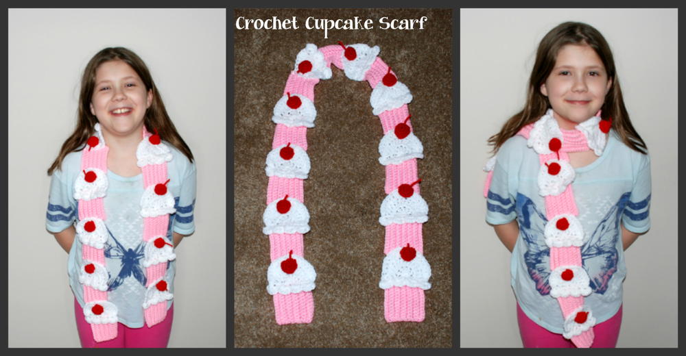 Adorable Cupcake Scarf AllFreeCrochet.com